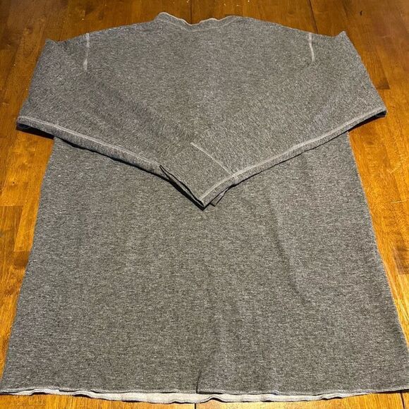 LL Bean Henley Shirt Mens Traditional Fit Grey Layer River Drivers Wool XXL Tall - Picture 4 of 8
